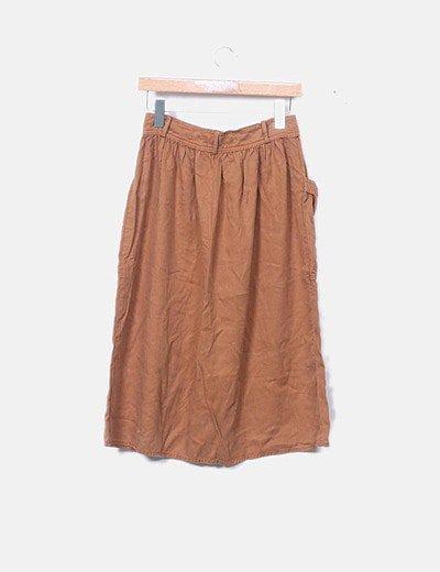 Falda Midi Marron