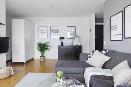 tiny studio decor studio interiors studio decor scandinavian studio scandinavian decor estudios cuarto de baño grande estudio sueco decoración decoración pisos pequeños decoración estudios cocina pequeña cocina nórdica cocina abierta  