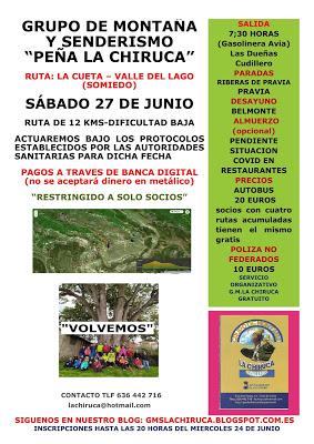 RUTA LA CUETA - VALLE DEL LAGO RUTA LA CUETA - VALLE DEL LAGO