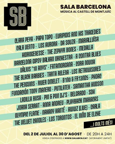 La música en vivo sonará este verano en el Castillo de Montjuic con el ciclo Sala Barcelona