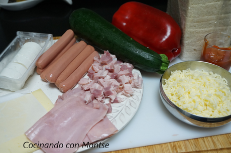 Mini pizzas con pan de molde