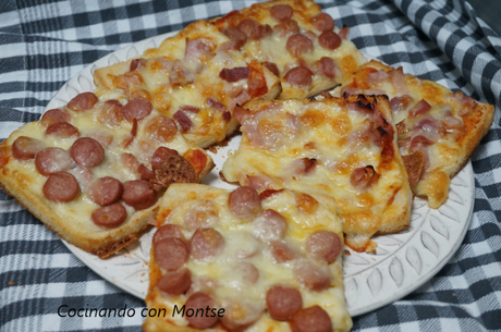 Mini pizzas con pan de molde