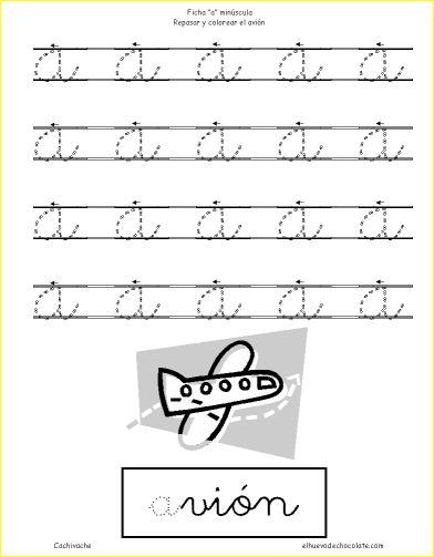 Aprendo a leer y a escribir. La A