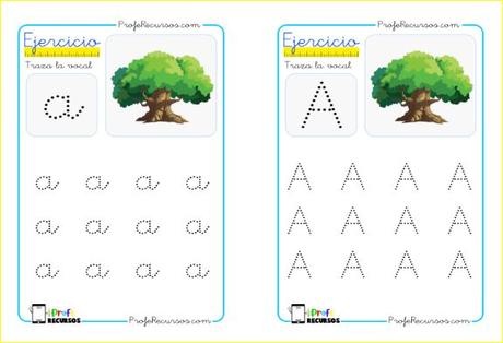 Aprendo a leer y a escribir. La A Aprendo a leer y a escribir. La A