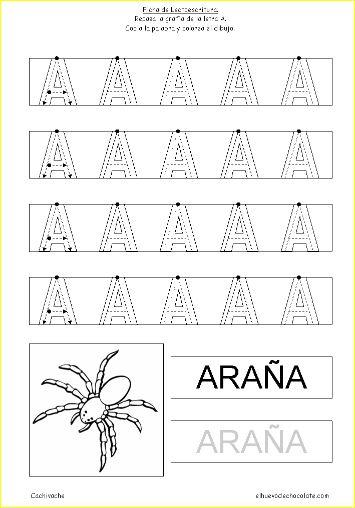 Aprendo a leer y a escribir. La A