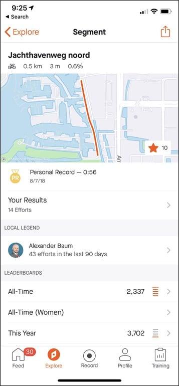 Strava estrena Local Legends nueva característica