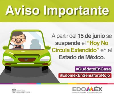 ANUNCIA GEM SUSPENSIÓN DEL “HOY NO CIRCULA EXTENDIDO” EN EDOMÉX