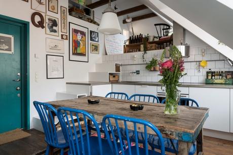 scandinavian kitchen vintage scandinavian apartment scandi kitchen piso viejo decoración piso con librería old kitchen muebles vintage muebles de cocina antiguos distribución diáfana decoración vintage cocina vieja charming vintage kitchen boho style bohemian style  