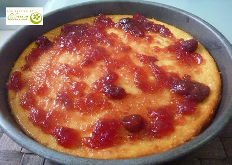 Tarta de queso con mermelada de fresas Tarta de queso con mermelada de fresas