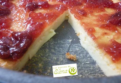 Tarta de queso con mermelada de fresas Tarta de queso con mermelada de fresas