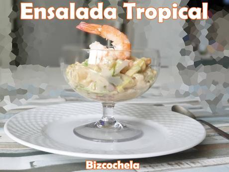 ENSALADA TROPICAL CON AGUACATE Y LANGOSTINOS