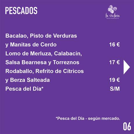 El Restaurante La Violeta estrena carta e inaugura servicio a domicilio a partir de este fin de semana El Restaurante La Violeta estrena carta e inaugura servicio a domicilio a partir de este fin de semana