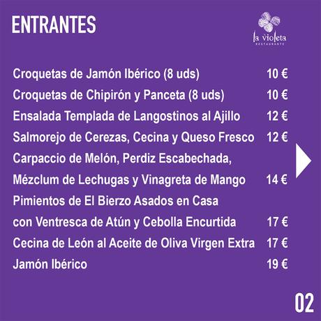 El Restaurante La Violeta estrena carta e inaugura servicio a domicilio a partir de este fin de semana El Restaurante La Violeta estrena carta e inaugura servicio a domicilio a partir de este fin de semana
