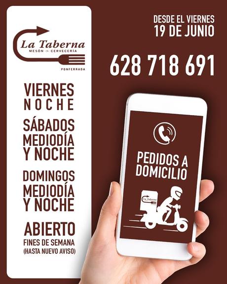 El Restaurante La Taberna se suma a la oferta de comida de calidad para llevar y a domicilio en Ponferrada