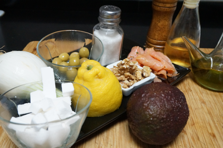 Ensalada de salmón y aguacate