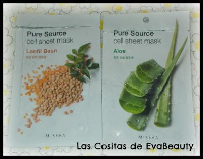 Productos Terminados (Vol.72) Especial mascarillas Mascarilla facial tissú Missha terminadas de aloe y lentejas