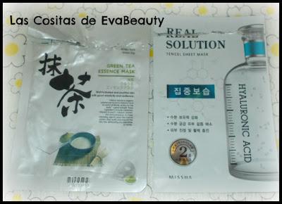 Productos Terminados (Vol.72) Especial mascarillas Mascarilla facial tissú té verde Mitomo y Ácido hialurónico de missha