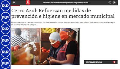 RESALTAN MEDIDAS DE PREVENCIÓN CONTRA EL COVID-19 EN CERRO AZUL...