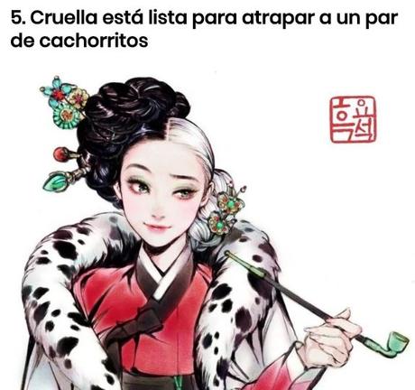 Así se verían algunos personajes Disney en su versión Coreana.