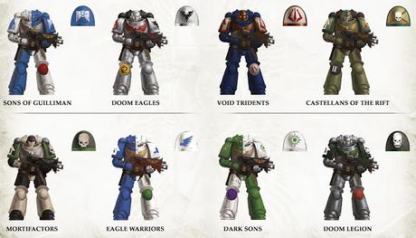 Esquemas de capítulos de Astartes leales al Imperio (Primaris)