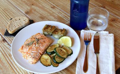 salmón cocinado al vacío en la crok-pot