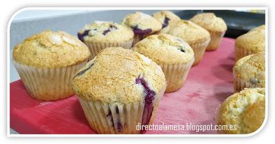 Muffins de arándanos