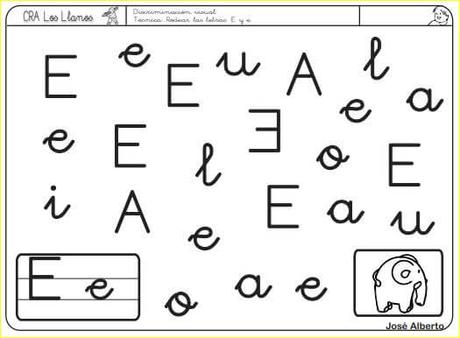 Aprendo a leer y a escribir. La E Aprendo a leer y a escribir. La E