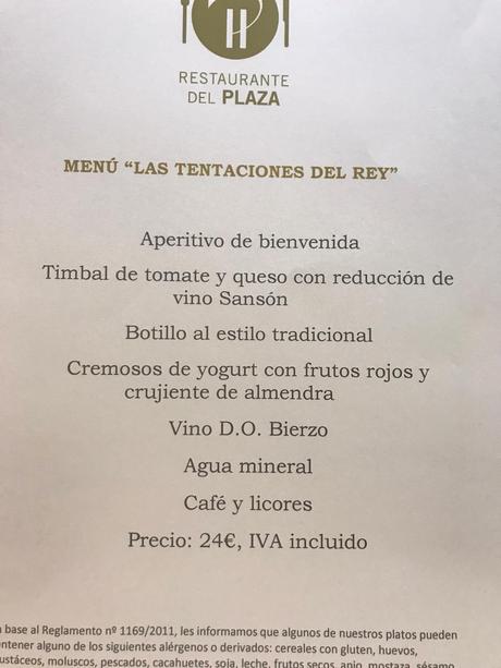 Reseñas Gastronómicas: Restaurante del Hotel Ponferrada Plaza