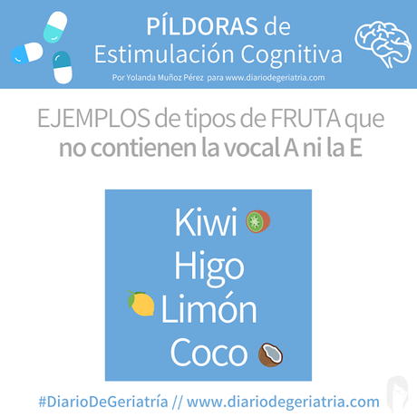 💊💊 PÍLDORAS de Estimulación Cognitiva 🧠: FRUTAS