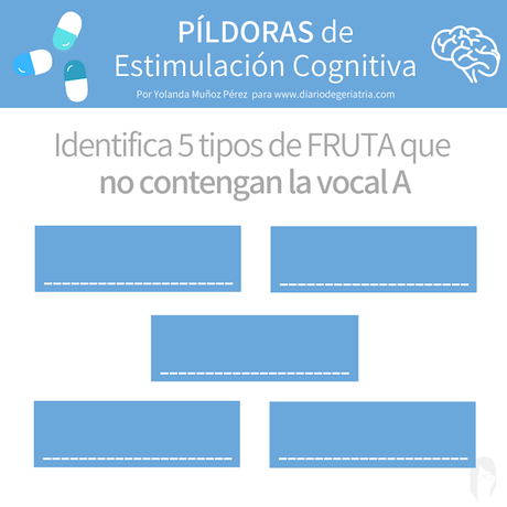 💊💊 PÍLDORAS de Estimulación Cognitiva 🧠: FRUTAS