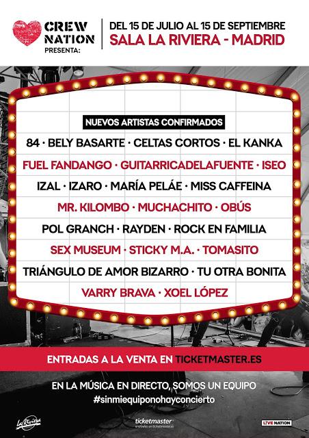 Crew Nation Presenta en La Riviera madrileña: cartel, fechas y entradas