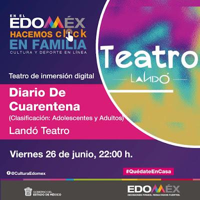 ESTRENAN OBRA DE TEATRO “DIARIO DE CUARENTENA” EN #CULTURAENUNCLICK
