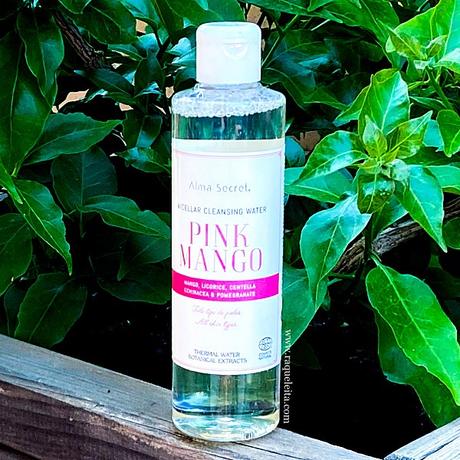 probando-el-agua-micelar-pink-mango-de-alma-secret agua-micelar-pink-mango-alma-secret