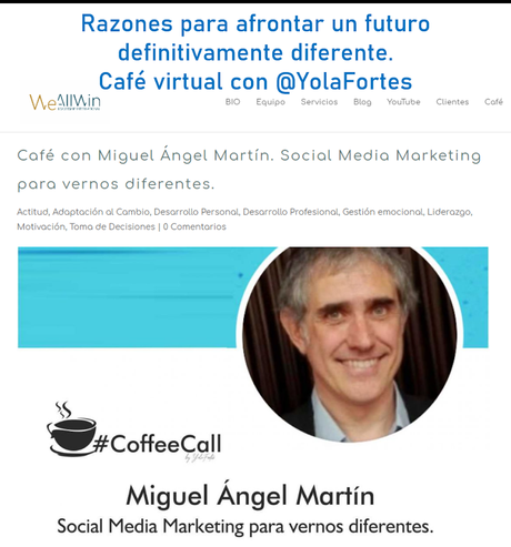 Razones para afrontar un futuro definitivamente diferente - café virtual con Yolanda Fortes