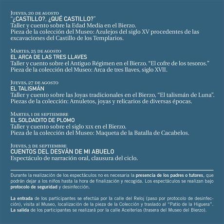 Actividades culturales Ponferrada Verano 2020. ‘Ponferrada te abraza’