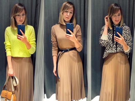 Combinar Falda Plisada Midi Verde