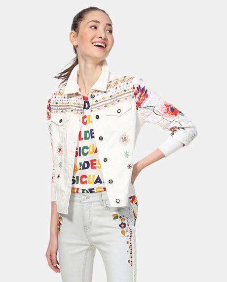 Falda Vaquera Blanca Desigual