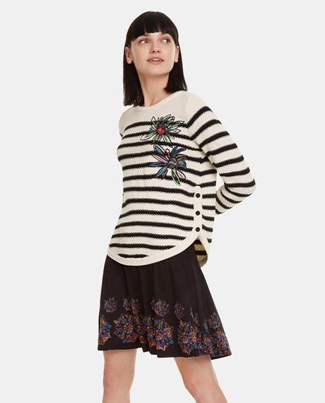 Falda Vaquera Blanca Desigual