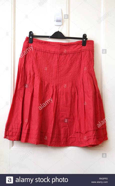 Falda Plisada Roja Corta