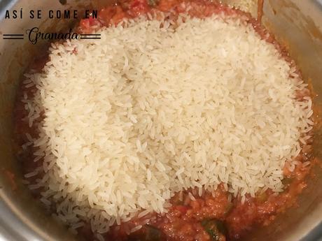 Arroz con sobrasada