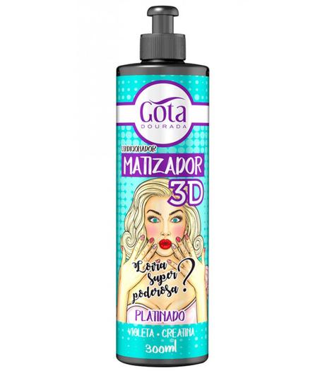 El rubio más rubio con el matizador que acondiciona y cuida tu cabello de 3D Gota Dourada El rubio más rubio con el matizador que acondiciona y cuida tu cabello de 3D Gota Dourada