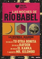 Cartel de Las noches del Río Babel en La Riviera de Madrid