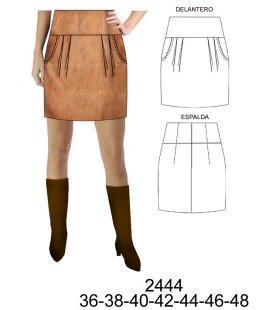 Falda Tubo Con Pretina Alta