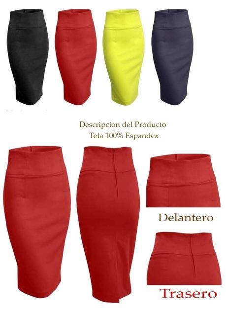 Falda Tubo Con Pretina Alta