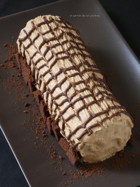 Tronco de Galletas de Cacao con Caramelo Tronco de Galletas de Cacao con Caramelo