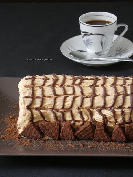 Tronco de Galletas de Cacao con Caramelo Tronco de Galletas de Cacao con Caramelo