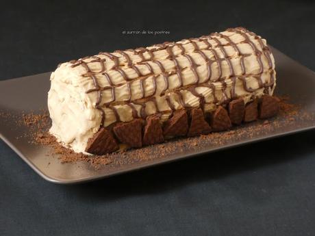 Tronco de Galletas de Cacao con Caramelo Tronco de Galletas de Cacao con Caramelo