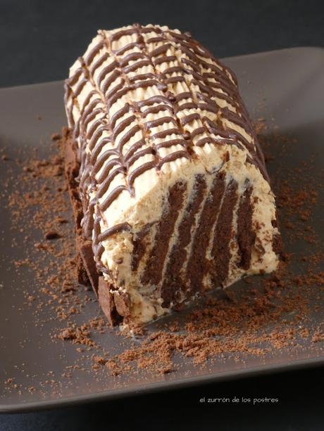 Tronco de Galletas de Cacao con Caramelo Tronco de Galletas de Cacao con Caramelo