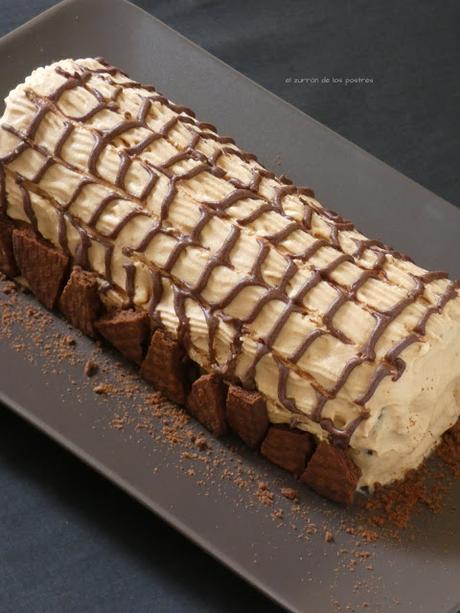 Tronco de Galletas de Cacao con Caramelo Tronco de Galletas de Cacao con Caramelo