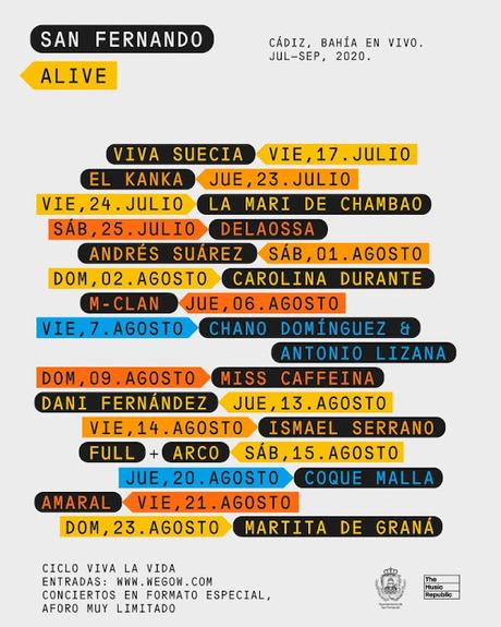 San Fernando Alive: M Clan, Andrés Suárez, Chano Domínguez, Amaral, Ismael Serrano, Coque Malla, Viva Suecia, La Mari de Chambao, Full...